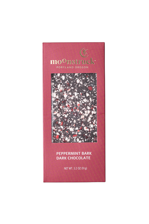 Moonstruck Peppermint Bark Dark Chocolate Bar