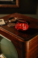 3 of 3:Basalt Red Glass Candle