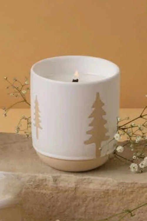 Cypress + Fir Ceramic Tree Candle