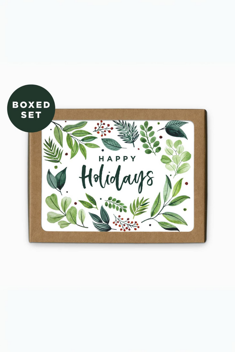 Paper-Anchor-Co-Happy-Holidays-Foliage-Greeting-Card-Boxed-Set