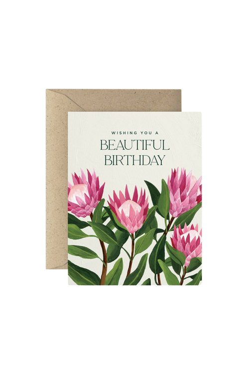 King Protea Beautiful Birthday Greeting Card