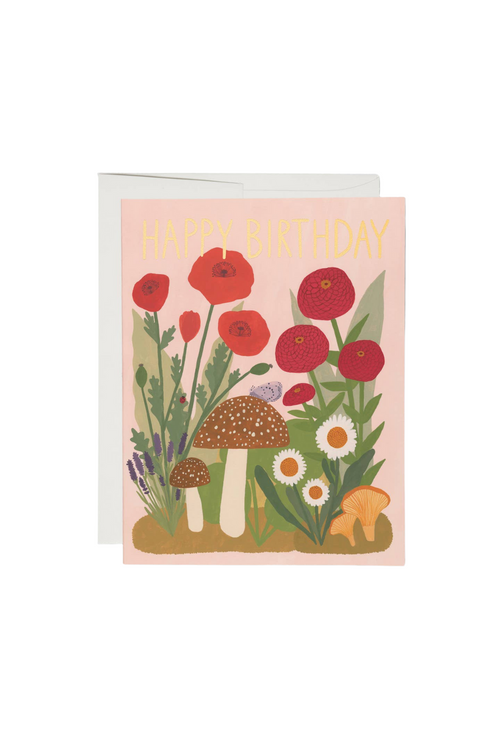 Mushroom Melody Birthday Greeting Card