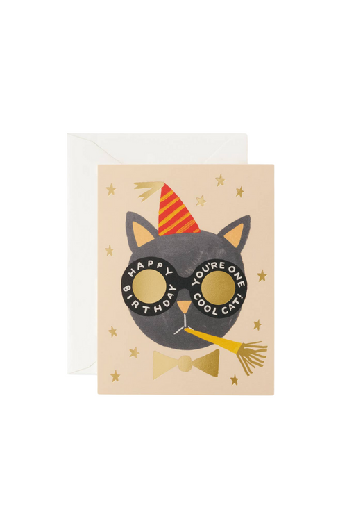 Birthday Cat Greeting Card