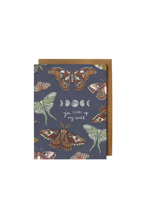 Moonlit Moths Greeting Card