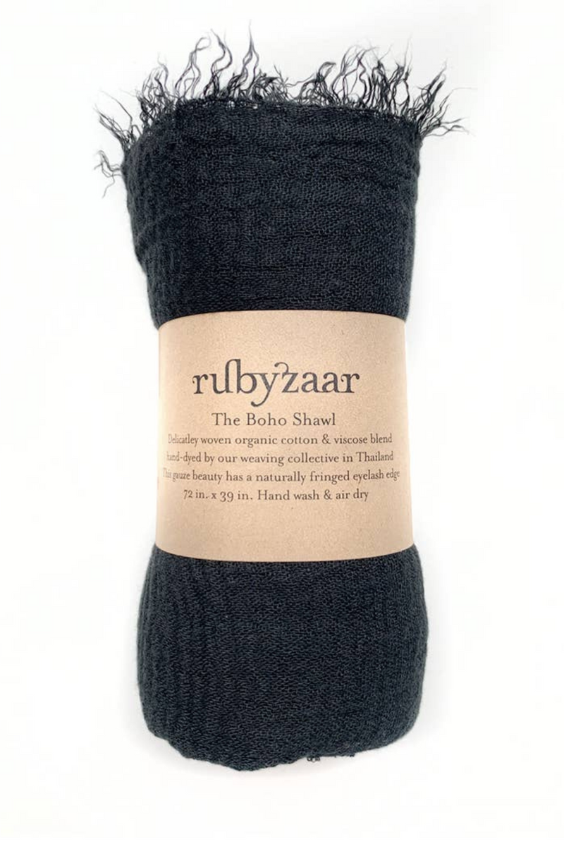 Rubyzaar-Boho-Scarf-Black