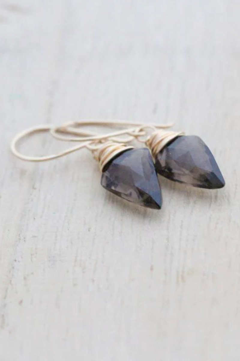 Arrow Drop Earrings-Saressa Designs-ECOVIBE