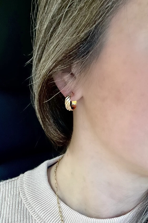 Cable Hoop Earrings