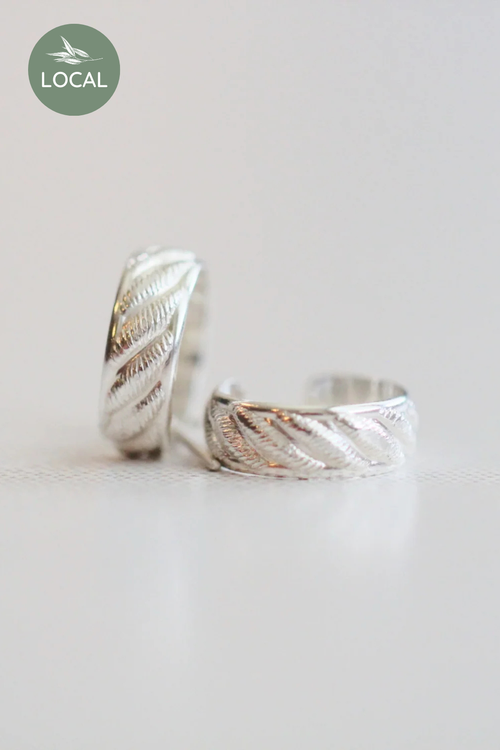 Cable Hoop Earrings