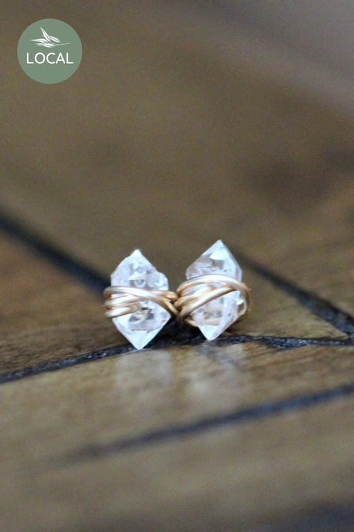 Herkimer Diamond Studs