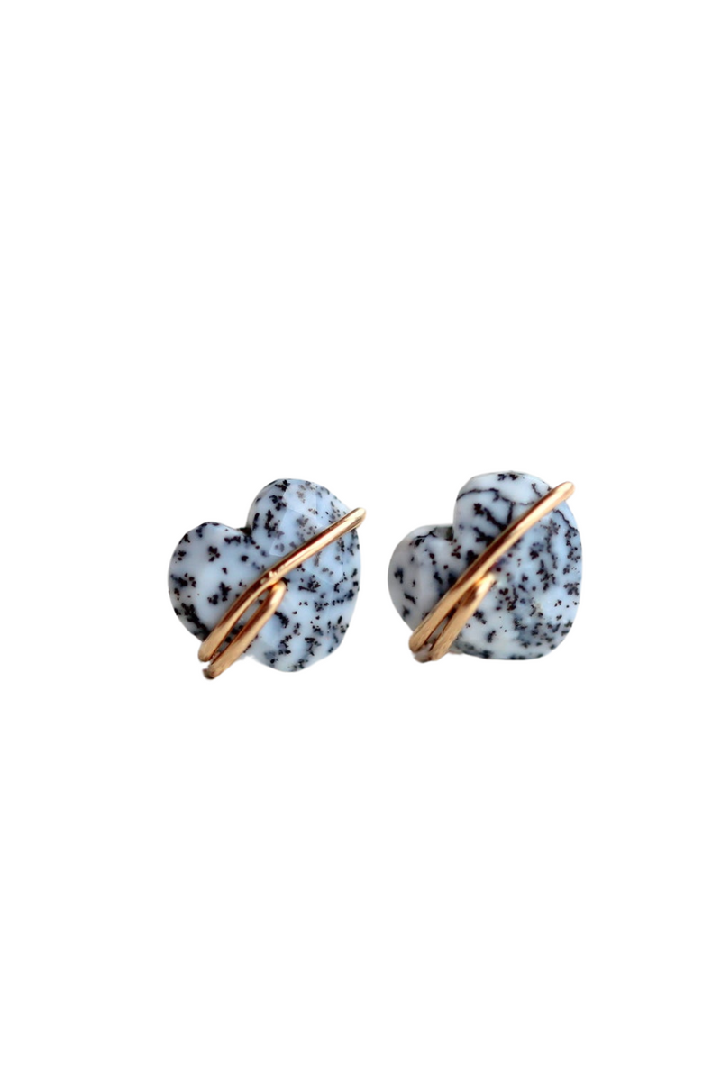 Saressa-Jewelry-Gem-Heart-Studs-Dendritic-Opal-Agate