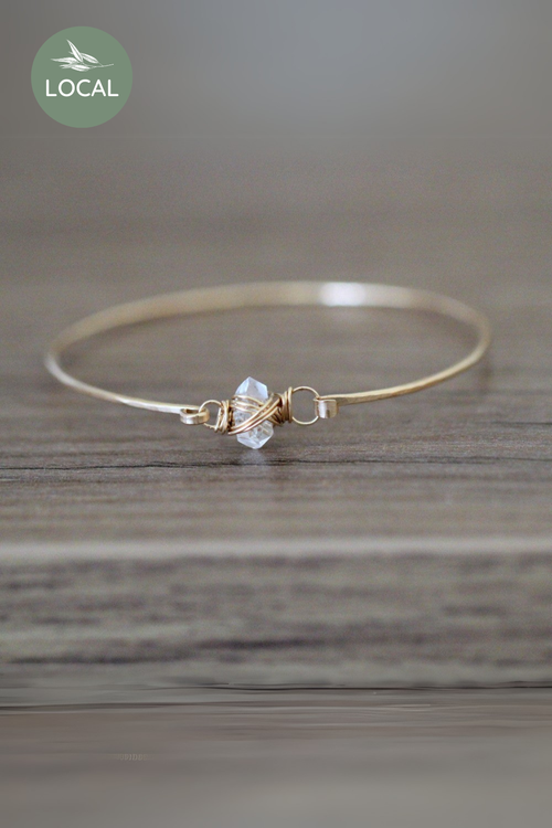 Herkimer Diamond Caged Bracelet