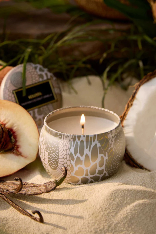 Tahitian Coconut Vanilla Tin Candle