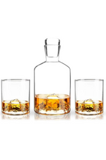 1 of 3:Mountain Decanter + Tumblers Set