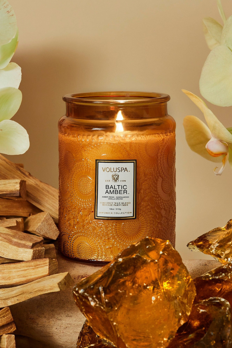 Baltic Amber Glass Candle-Voluspa-ECOVIBE