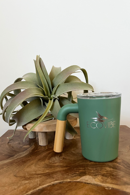 Solid Vibes Stainless Steel Handled Tumbler - Maroon - Caribou Coffee