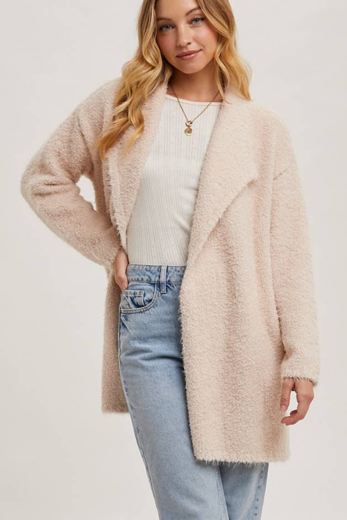 Zelda Cozy Drape Front Cardigan