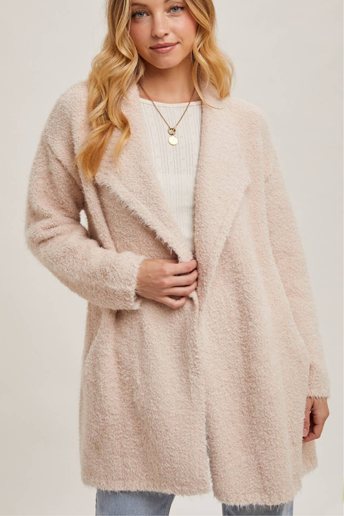 Zelda Cozy Drape Front Cardigan