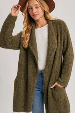 4 of 4:Zelda Cozy Drape Front Cardigan