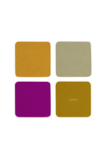 17 of 18:Graf Lantz Multicolored Square Felt Coaster Set