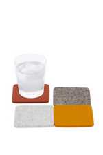 6 of 16:Graf Lantz Multicolored Square Felt Coaster Set