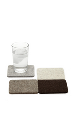 7 of 16:Graf Lantz Multicolored Square Felt Coaster Set