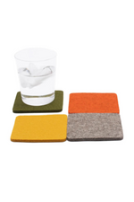 8 of 16:Graf Lantz Multicolored Square Felt Coaster Set