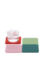 12 of 16:Graf Lantz Multicolored Square Felt Coaster Set