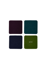 16 of 16:Graf Lantz Multicolored Square Felt Coaster Set