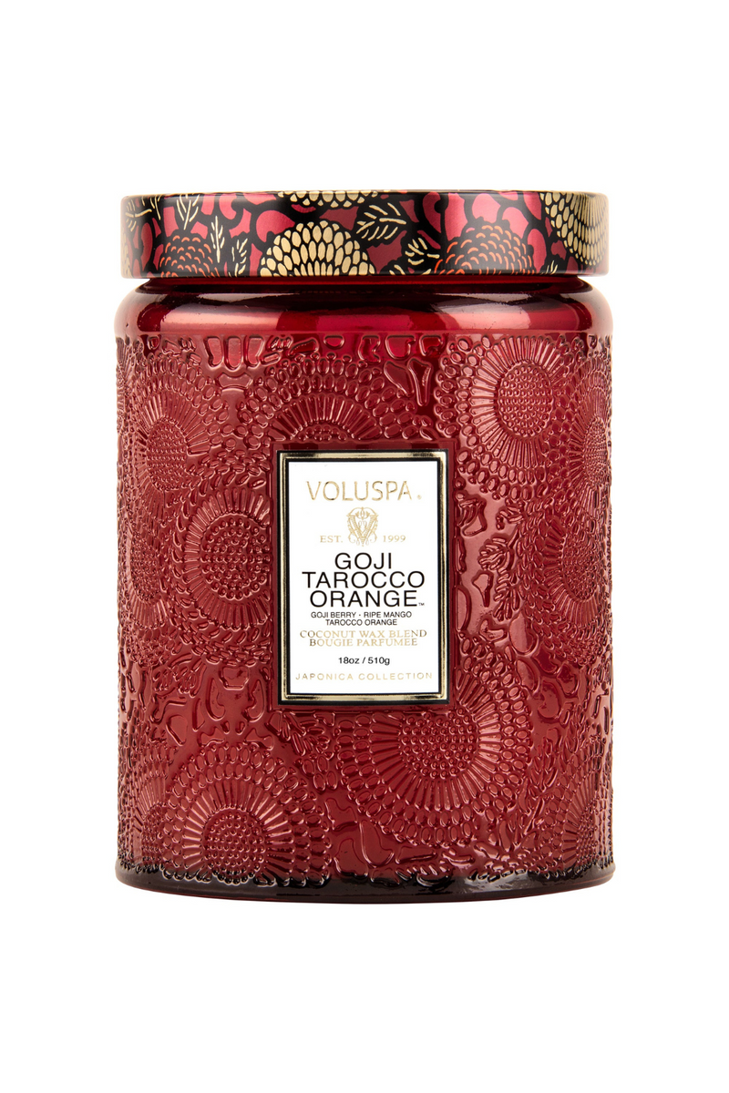 Goji Tarocco Orange Glass Candle-Voluspa-ECOVIBE