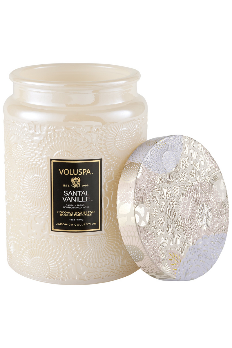 Santal Vanille Glass Candle-Voluspa-ECOVIBE