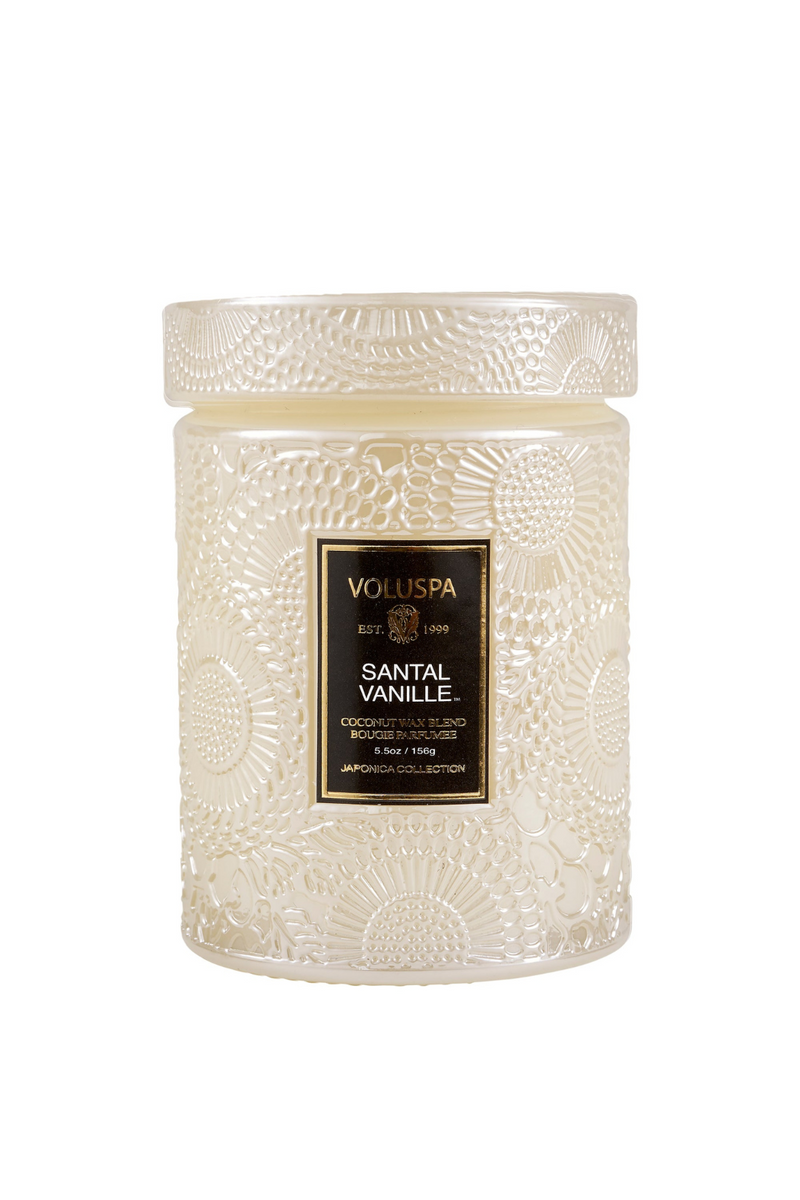 Santal Vanille Glass Candle-Voluspa-ECOVIBE