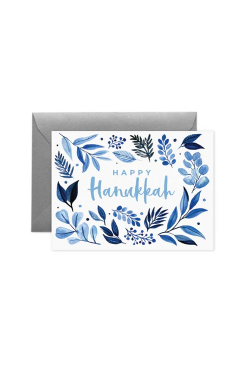 Hanukkah Foliage Greeting Card