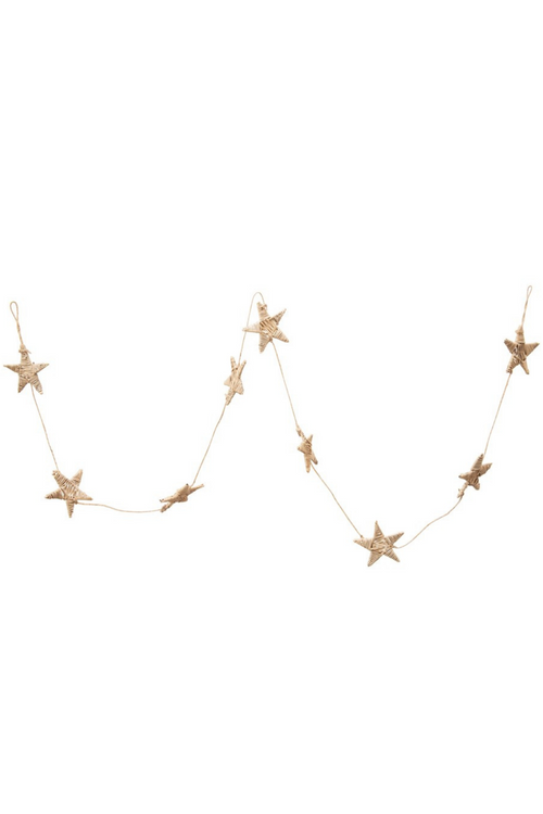 Creative Co-op Dried Natural Star Garland