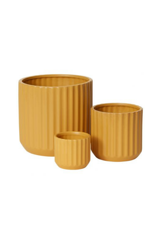 Beam Ceramic Pot in Mustard – ECOVIBE