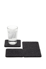 2 of 3:Charcoal Felt Coaster Solid Pack