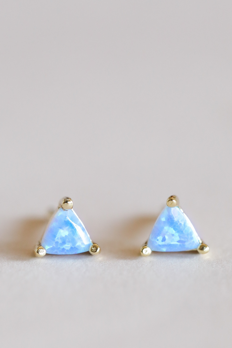 JaxKelly Mini Energy Gem Earrings Opal