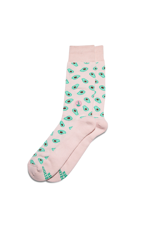 Socks that Provide Meals - Pink Avocados