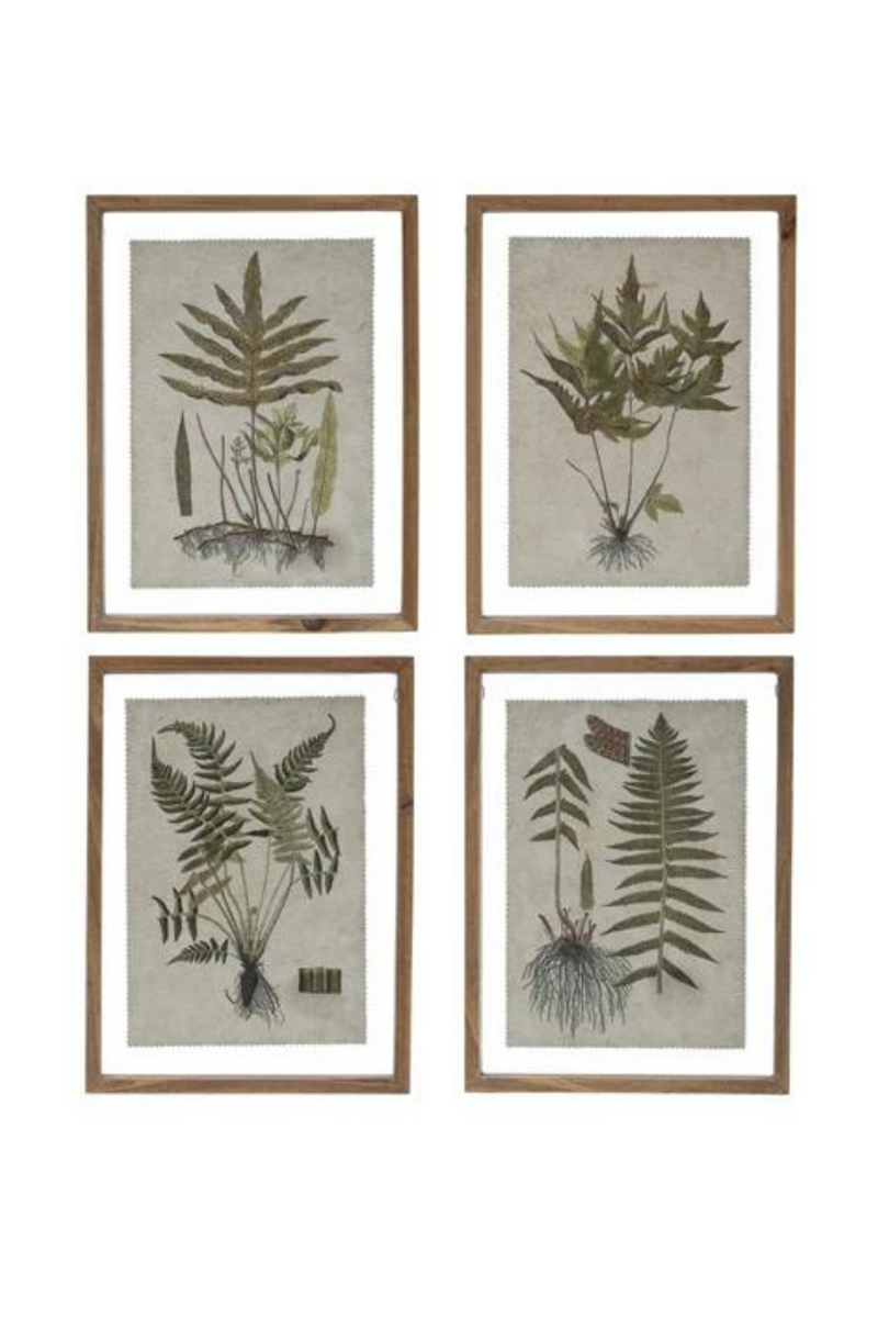 Creative Co-op Wood Framed Botanical Prints