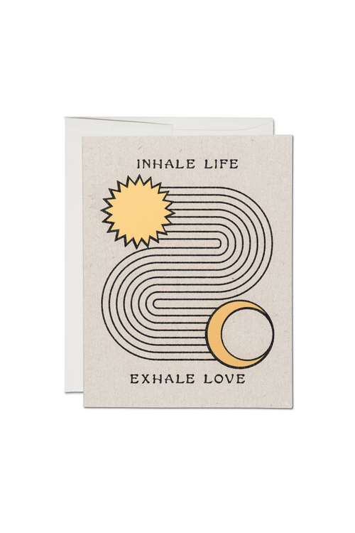 Red Cap Cards Inhale Exhale Greeting Card