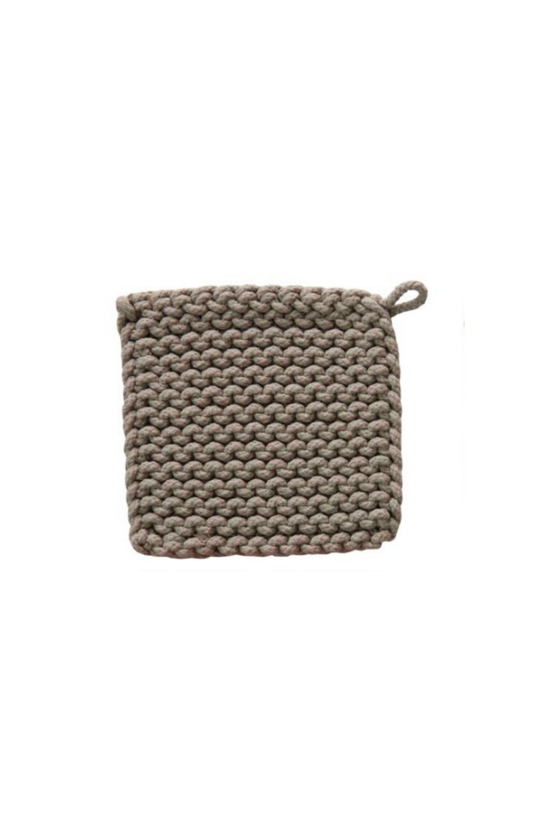 Creative-Co-op-Cotton-Crochet-Pot-Holder-Taupe