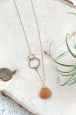 Gold + Faceted Gem Drop Necklace - Elysium Jewelry