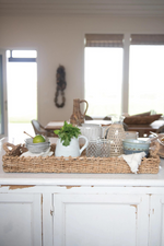 Creative Co-Op Hand-Woven Seagrass Tray w/ Handles