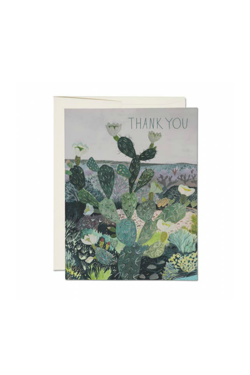 Red Cap Cards Thank You Desert Greeting Card