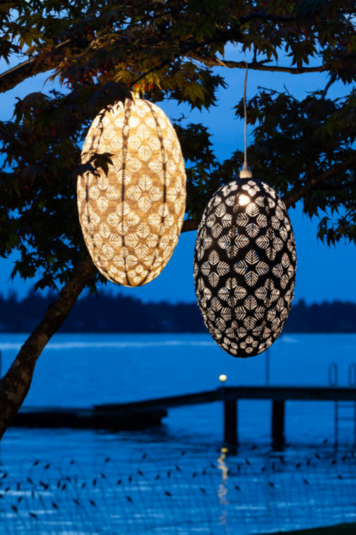 Soji Stella Nova Geo Palm Pod Lantern