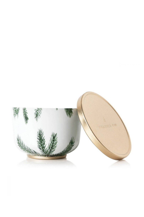 Frasier Fir Poured Tin Candle, Gold