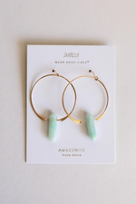 3 of 7:Gemstone Hoop Earrings