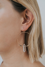 2 of 7:Gemstone Hoop Earrings