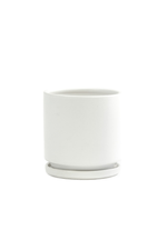 Momma Pots Gemstone Cylinder Pot in White