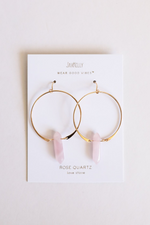 5 of 7:Gemstone Hoop Earrings