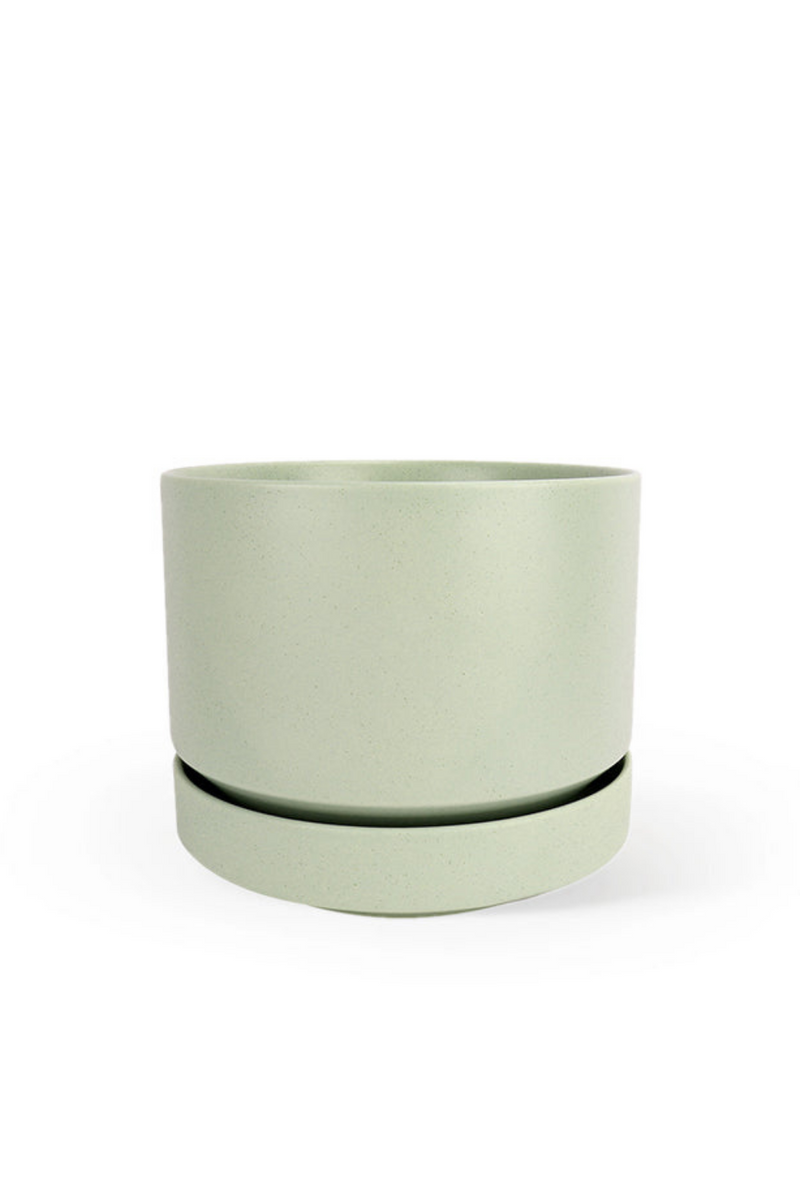 Mint Speckle Round Two Planter-LBE Design-ECOVIBE